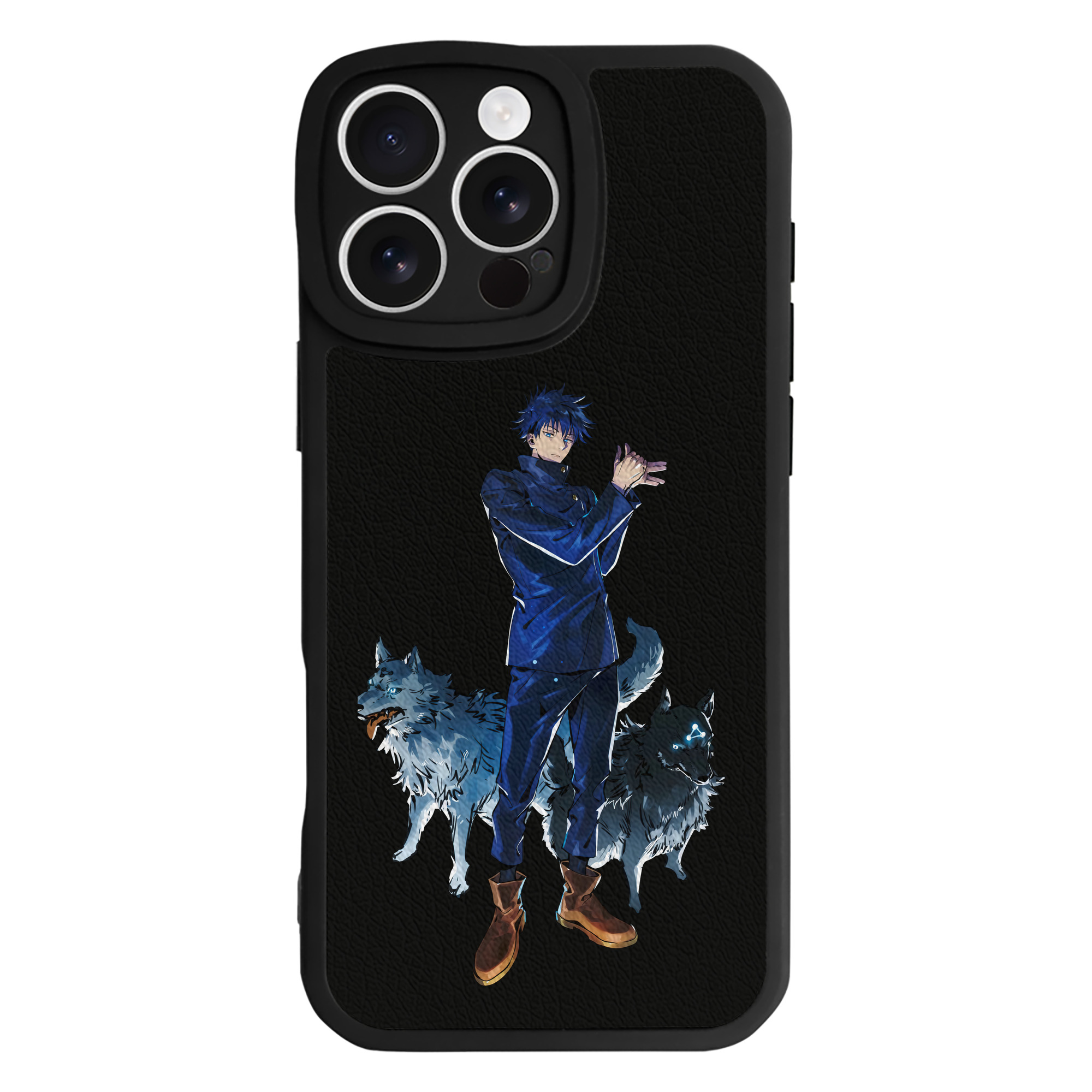 （画像用） 呪術廻戦 Jujutsu Kaisen 【iPhone 16シリーズ対応】シリコンスマホケース（レザー調） 材質：シリコン